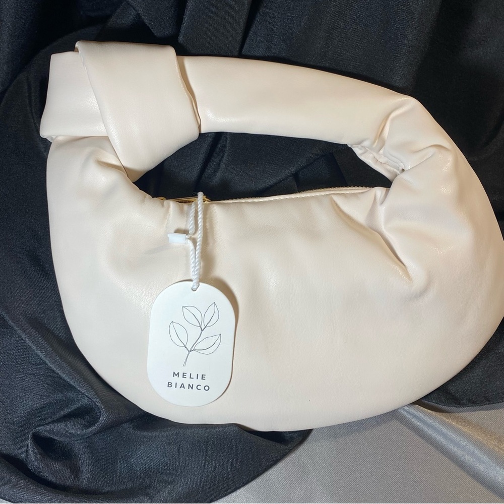 NWT Melie Bianco off-white purse knot bag